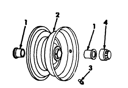 Front Wheels Diagram and Parts List for CADET85 (86-0340023U-0340025U-0340026U-0340029U-0340030U-0340032U-0340033U)(1975 & Since) Cub Cadet Lawn Tractor